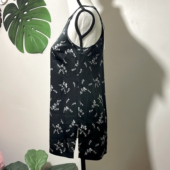 Theory Silk Perfect Tie Top Sleeveless Black Multi Petal 1092511R size 0 - Picture 5 of 12